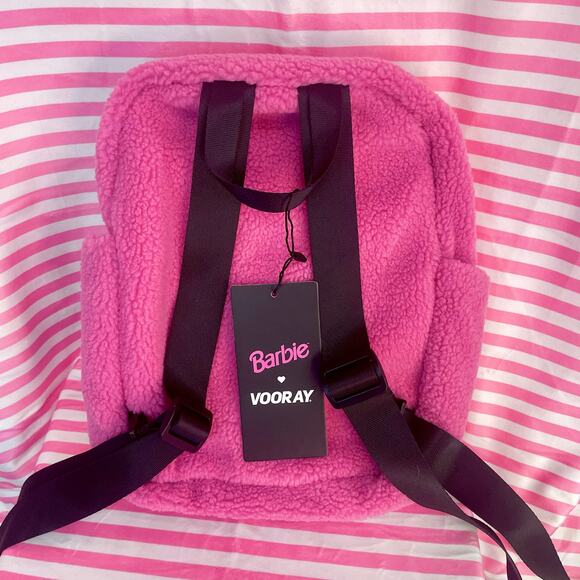NWT Barbie x Vooray Lexi Faux Sherpa Backpack pink RV $55 MAKES A GREAT GIFT! - Picture 5 of 6